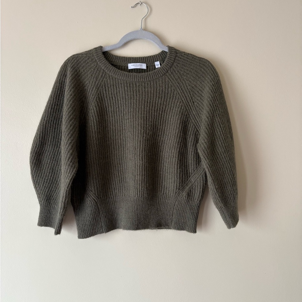 Equipment Smoky Green Crew Neck Sweater